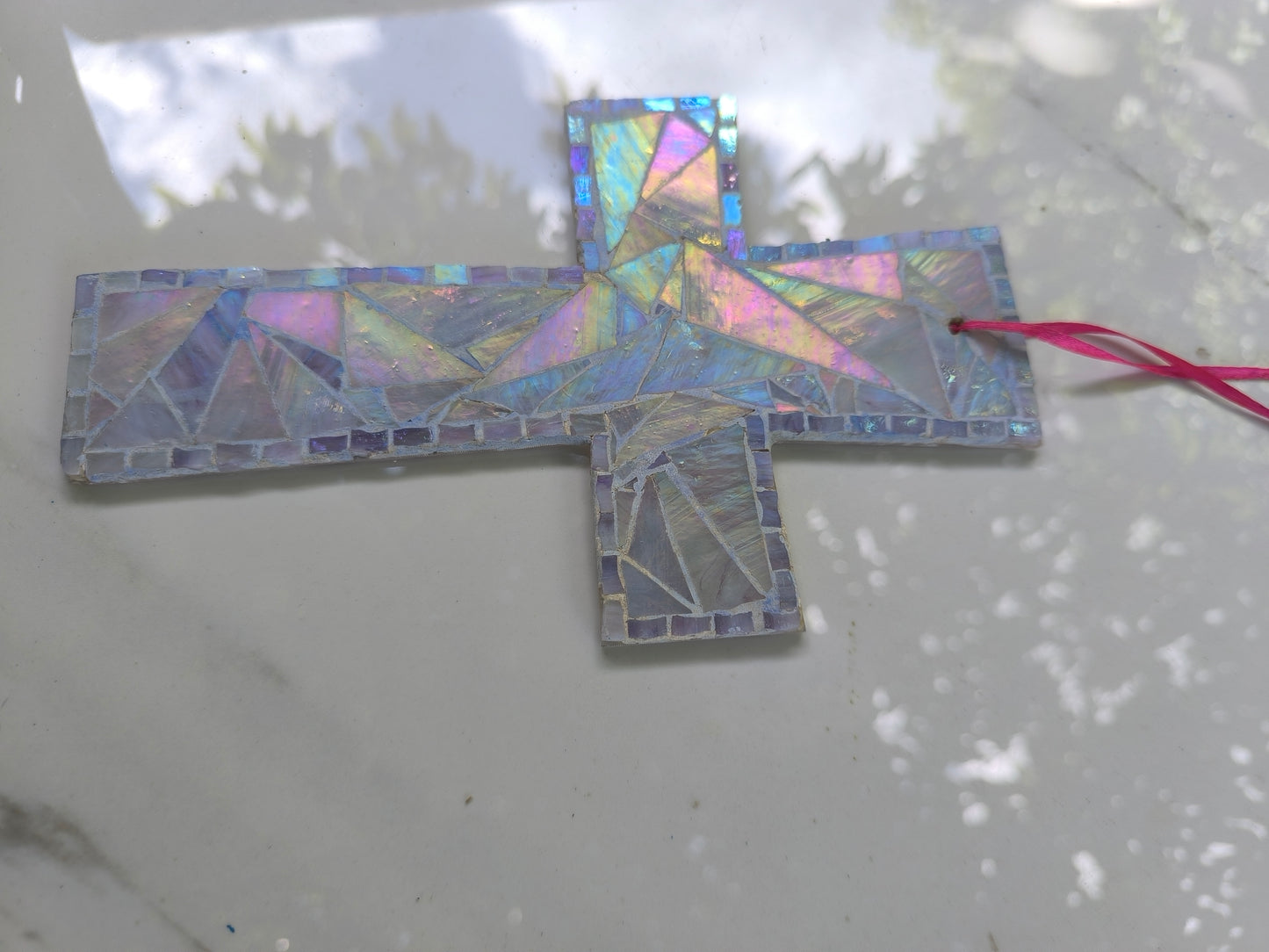 PINK CROSS - suncatcher