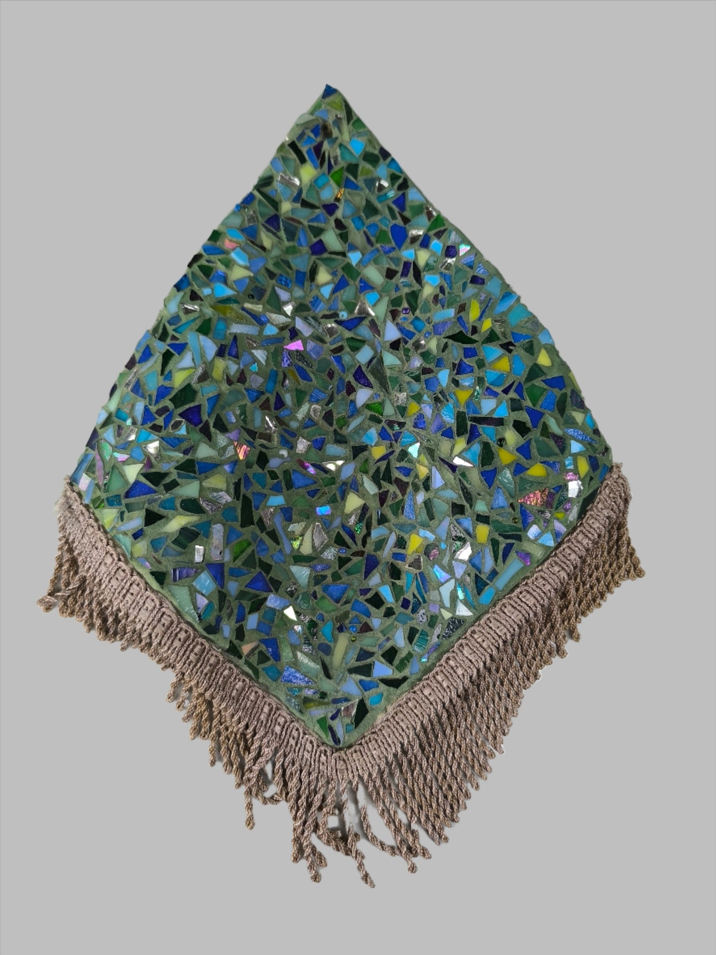 Green/blue glass mosaic cloth