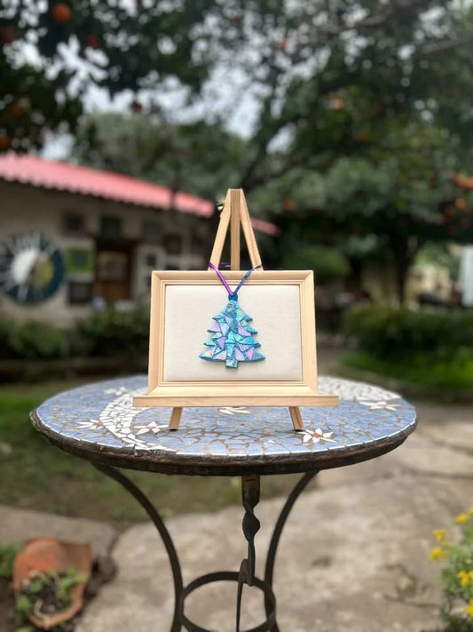 Blue xmas tree ornament