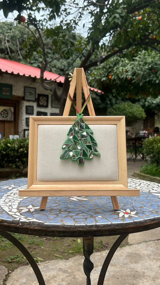 Green Mosaic Christmas Tree Ornament