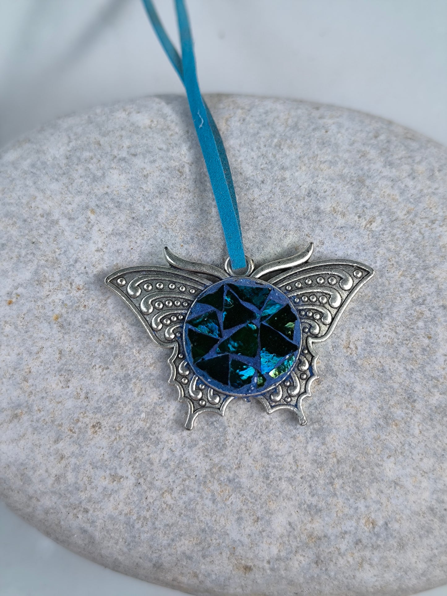 Blue butterfly pendant