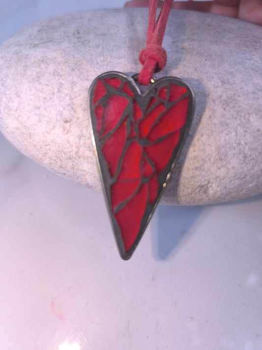 Mosaic heart pendant