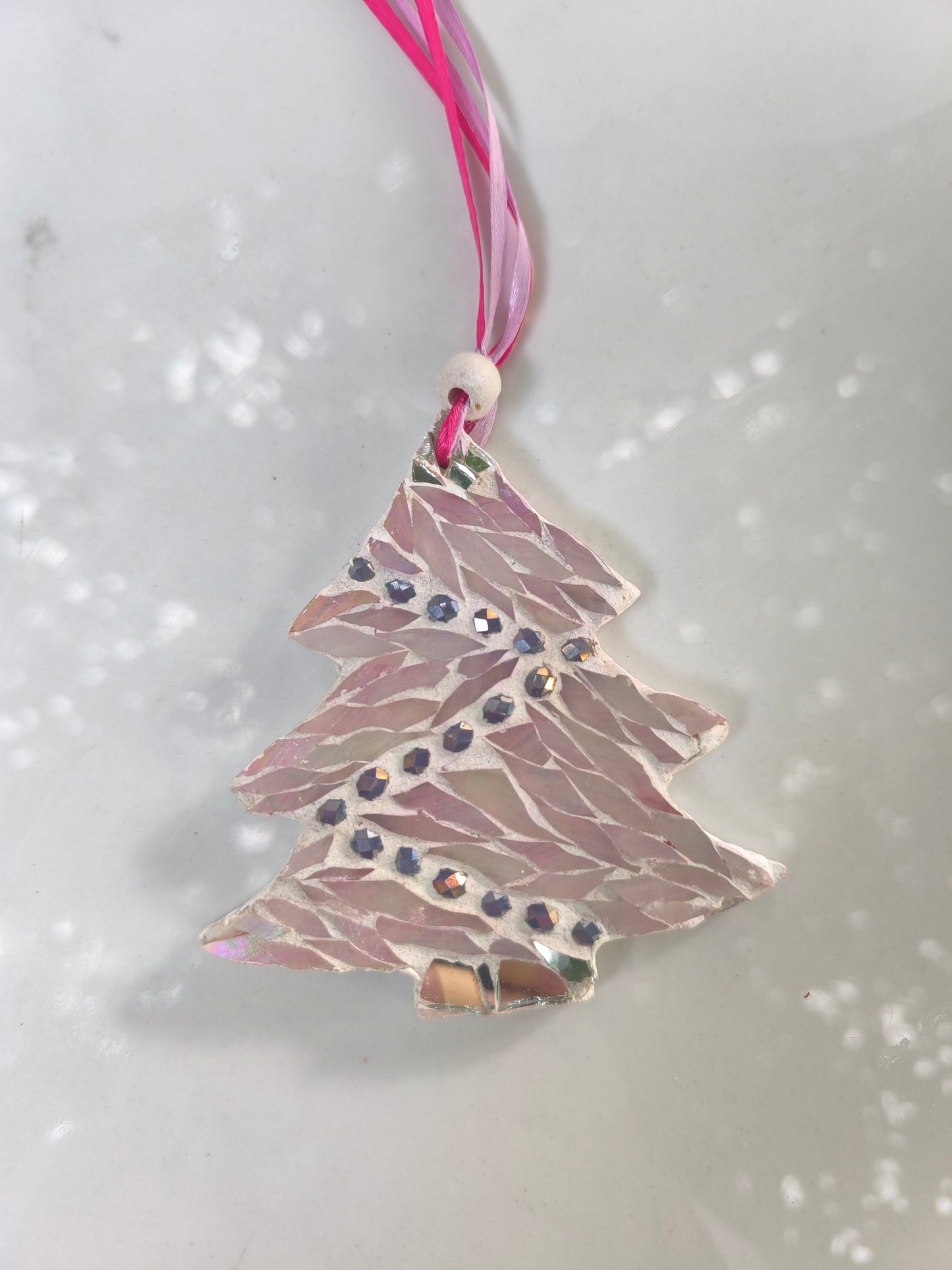 Pink Christmas tree ornament